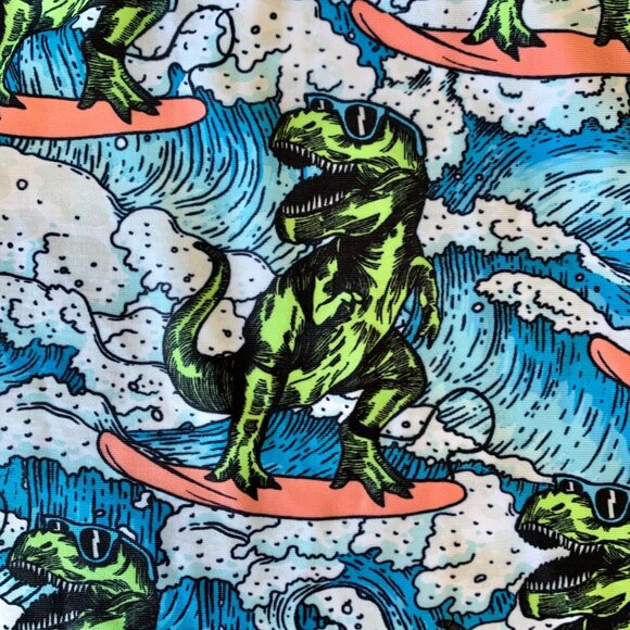 ROCK YOUR BABY Surfing Dinosaurs Swim RashGuard Boys 3T 3 NWT Boy Surf Top NEW - Picture 4 of 8